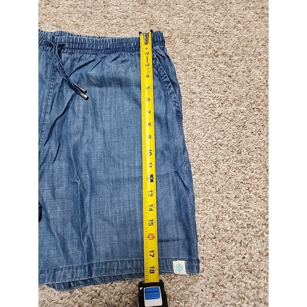 Coolibar Womens XXL Everglade ChambrayPull On Shorts UPF 50+ UV Protection‎ NWT